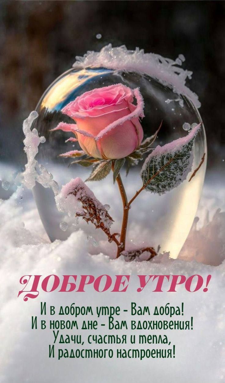Доброе утро! И в добром утре - Вам добра! И в новом дне - Вам вдохновения! Удачи, счастья и тепла, И радостного настроения!