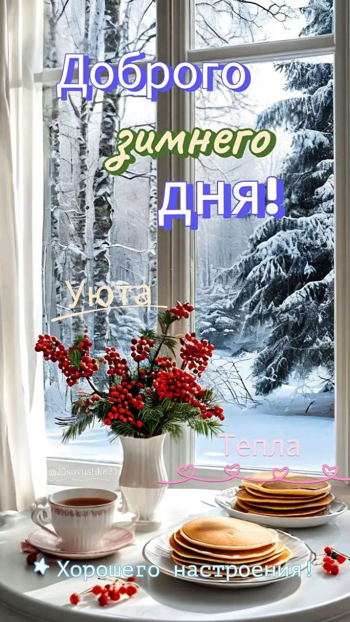 Доброго зимнего дня! Уюта Тепла Хорошего настроения!