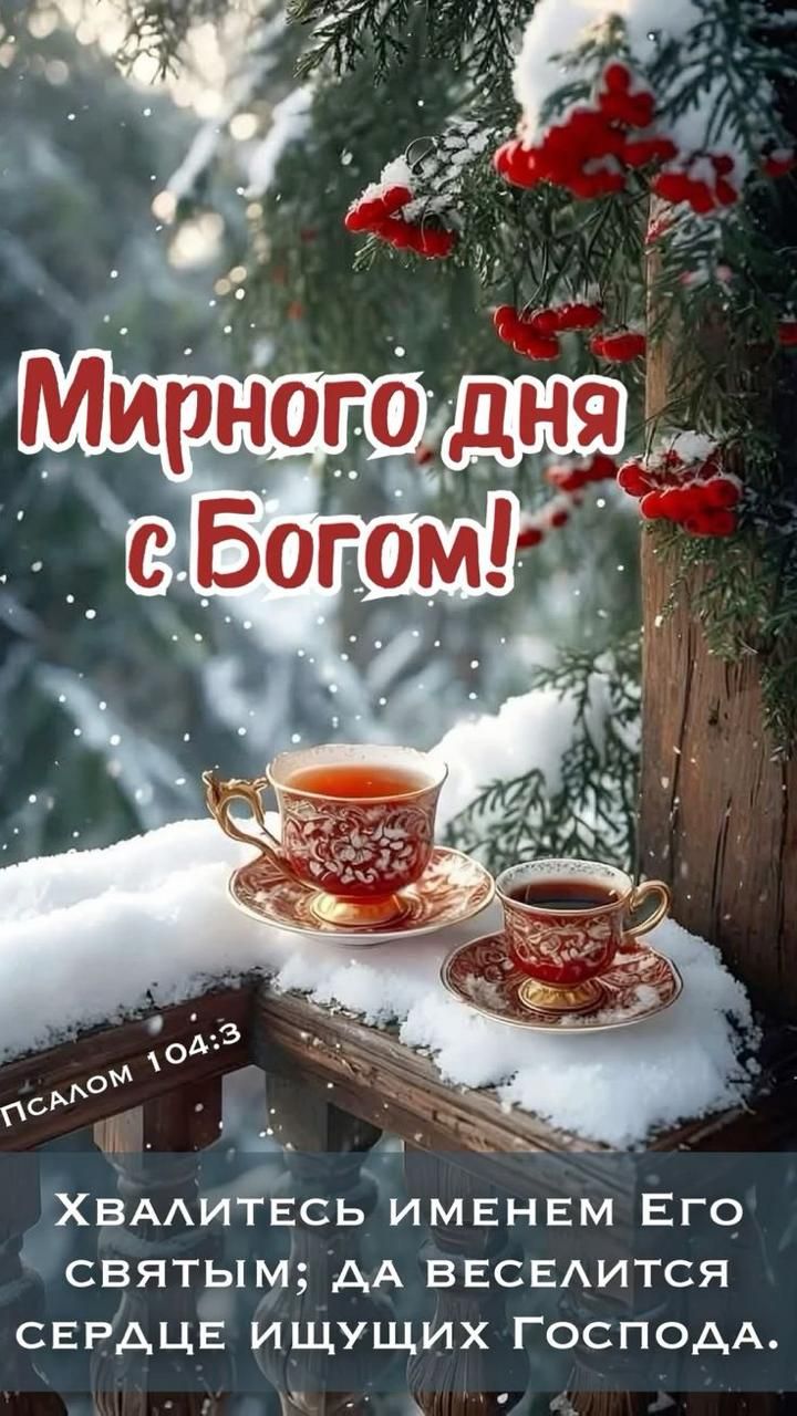 Мирного дня с Богом! Псалом 104:3 Хвалитесь именем Его святын; да веселится сердце ищущих Господа.