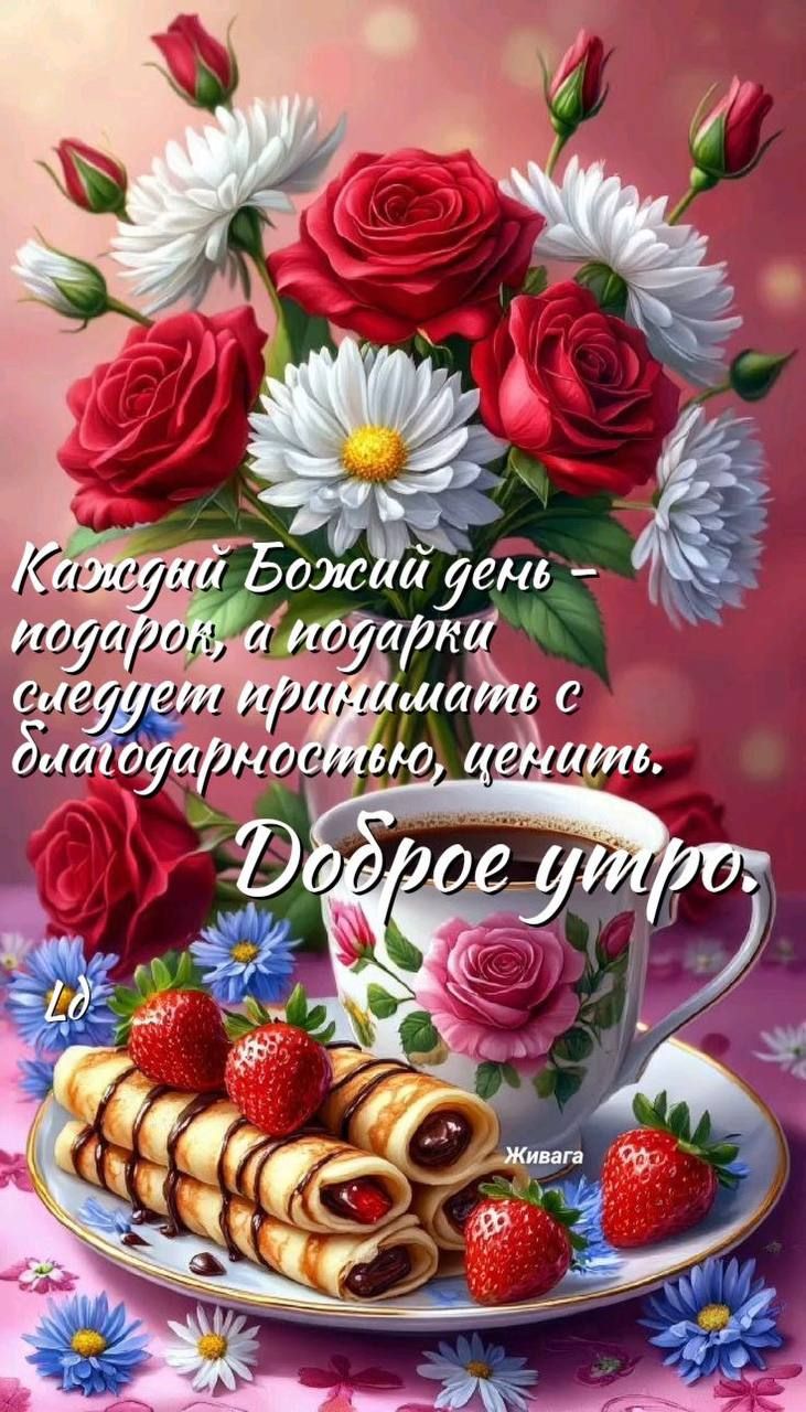 Каждый Божий день — подарок, а подарки следует принимать с благодарностью, ценить. Доброе утро.