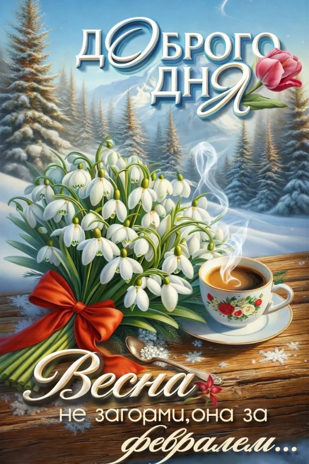 Доброго дня
Весна не за горами, она за февралем...