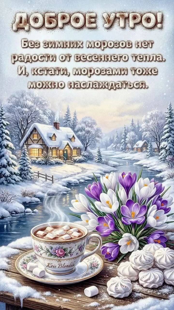 ДОБРОЕ УТРО! Без зимних морозов нет радости от весеннего тепла. И, кстати, морозами тоже можно наслаждаться.