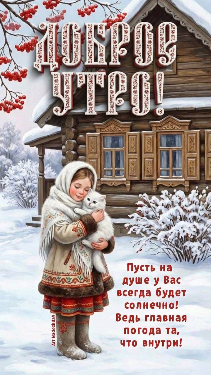 Доброе утро!
Пусть на душе у Вас всегда будет солнечно! Ведь главная погода та, что внутри!