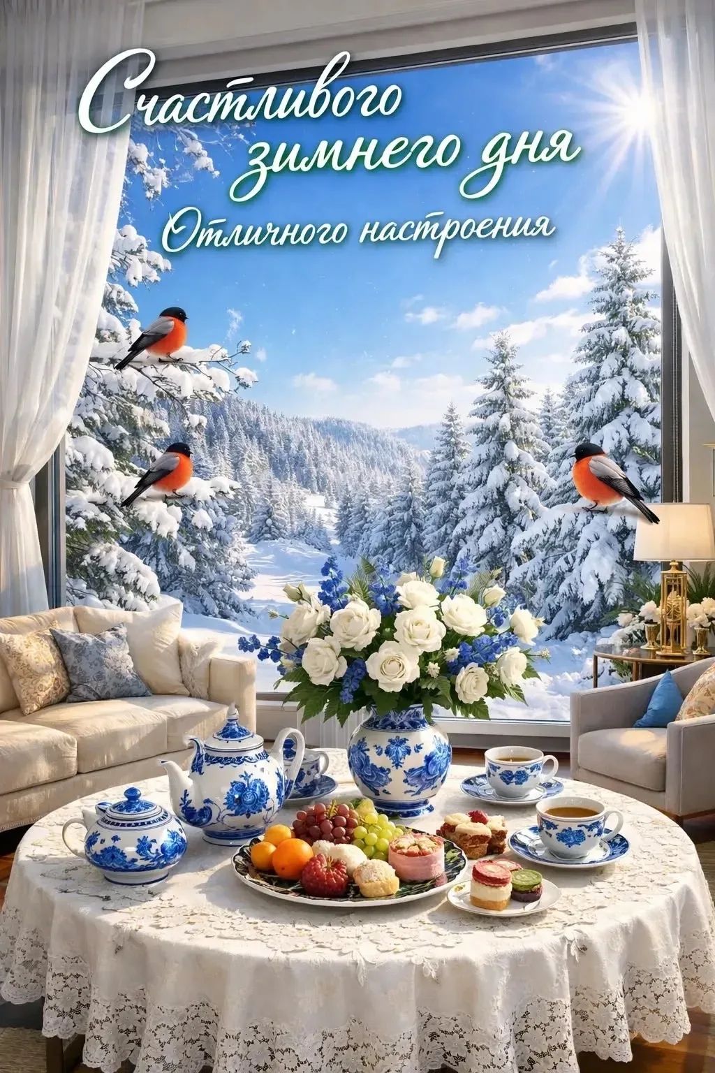 Счастливого зимнего дня
Отличного настроения