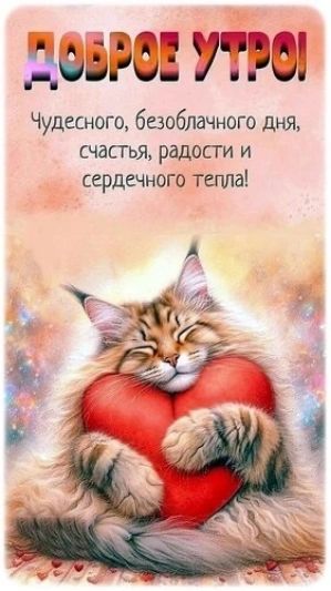 Доброе утро! Чудесного, безоблачного дня, счастья, радости и сердечного тепла!