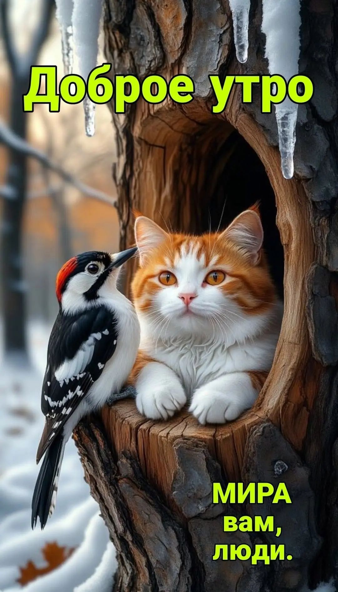 Доброе утро
МИРА вам, люди.