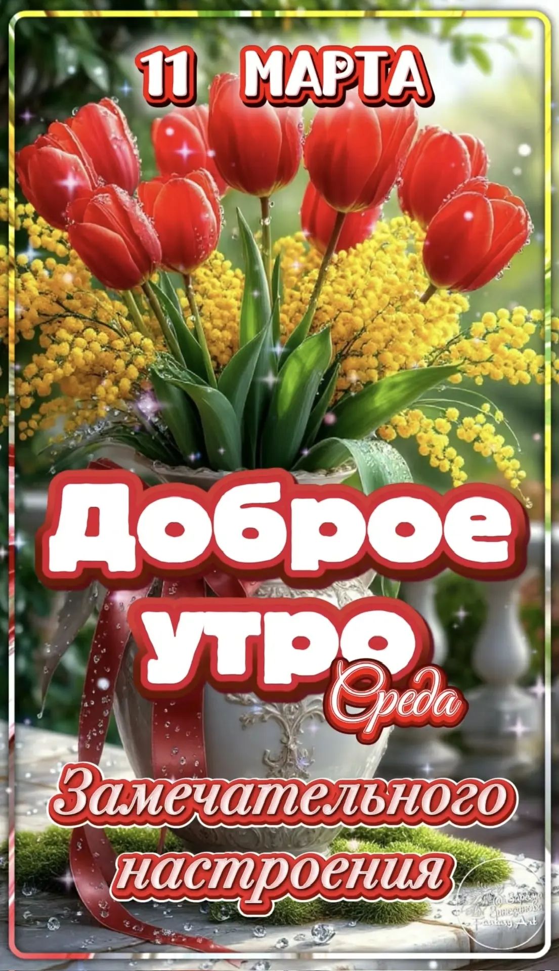 11 МАРТА\nДоброе утро\nЗамечательного настроения