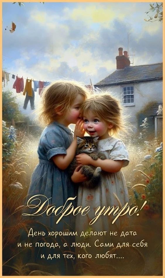 Доброе утро! День хорошим делают не дата и не погода, а люди. Сами для себя и для тех, кого любят....