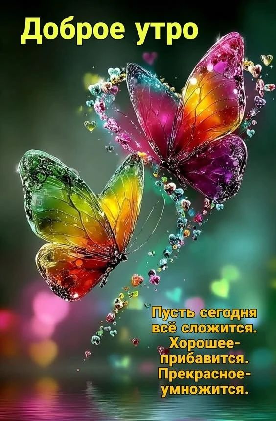 Доброе утро. Пусть сегодня всё сложится. Хорошее- прибавится. Прекрасное- умножится.