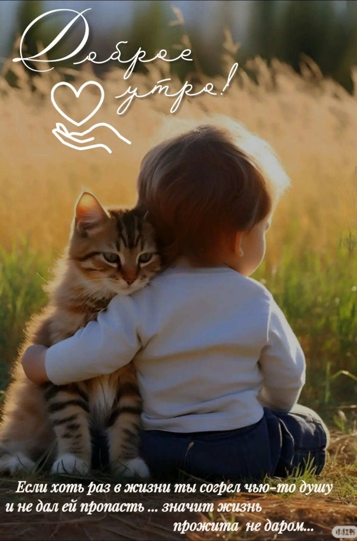 Доброе утро! Если хоть раз в жизни ты согрел чью-то душу и не дал ей пропасть ... значит жизнь прожита не даром...