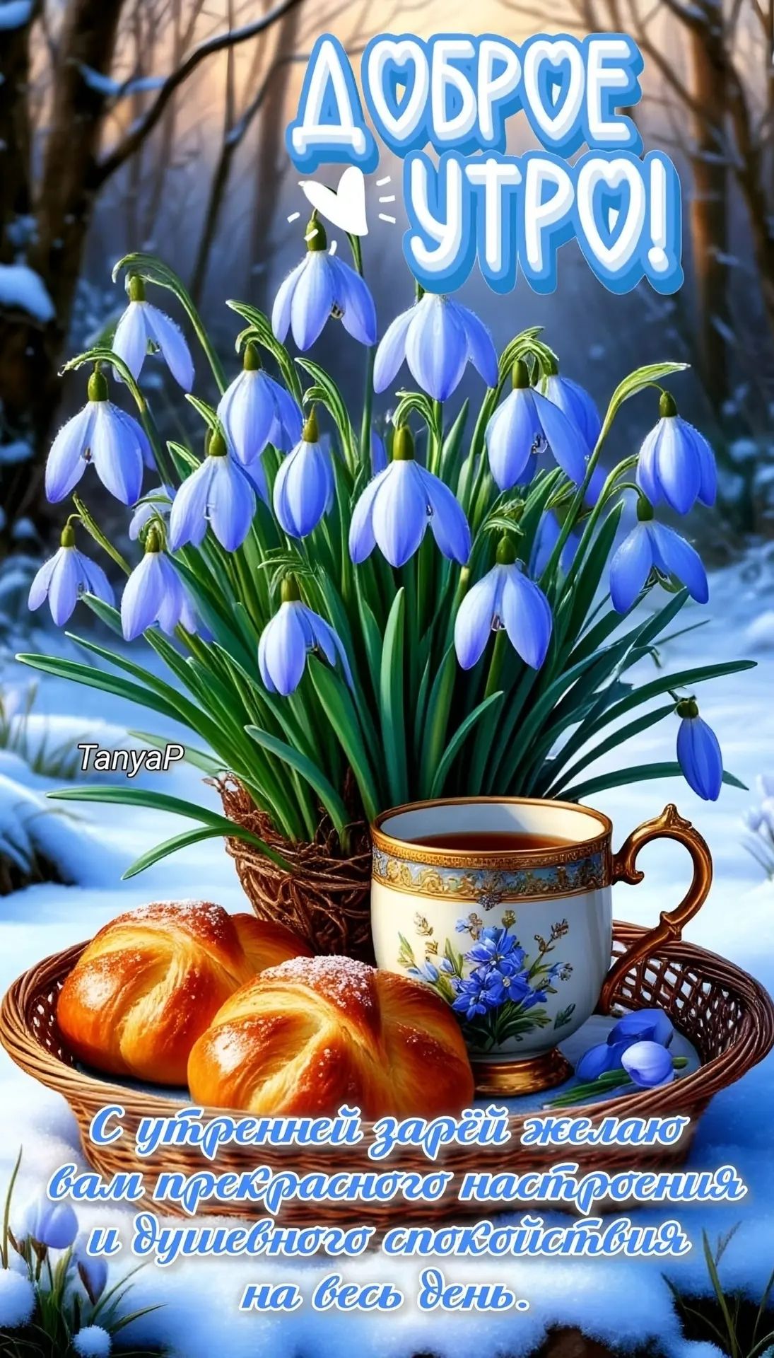 ДОБРОЕ УТРО! TanyaP С утренней зарёй желаю вам прекрасного настроения и душевного спокойствия на весь день.