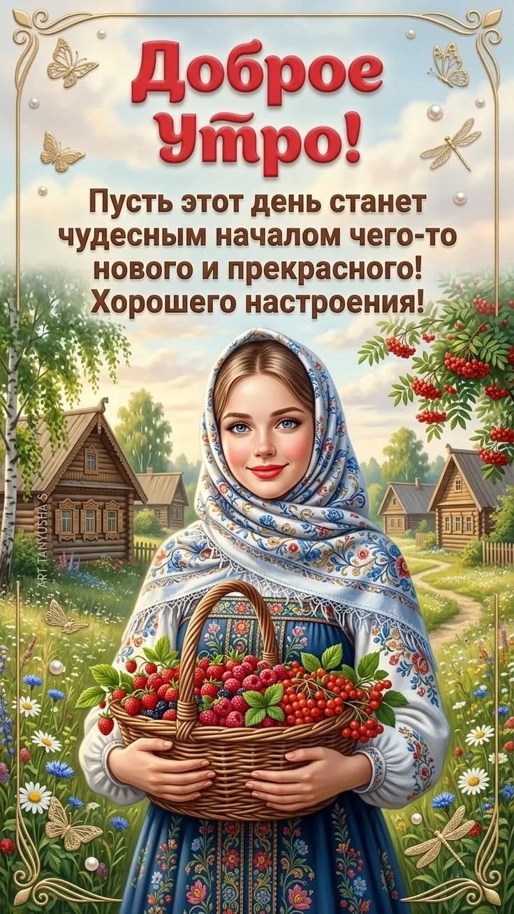 Доброе Утро! Пусть этот день станет чудесным началом чего-то нового и прекрасного! Хорошего настроения!