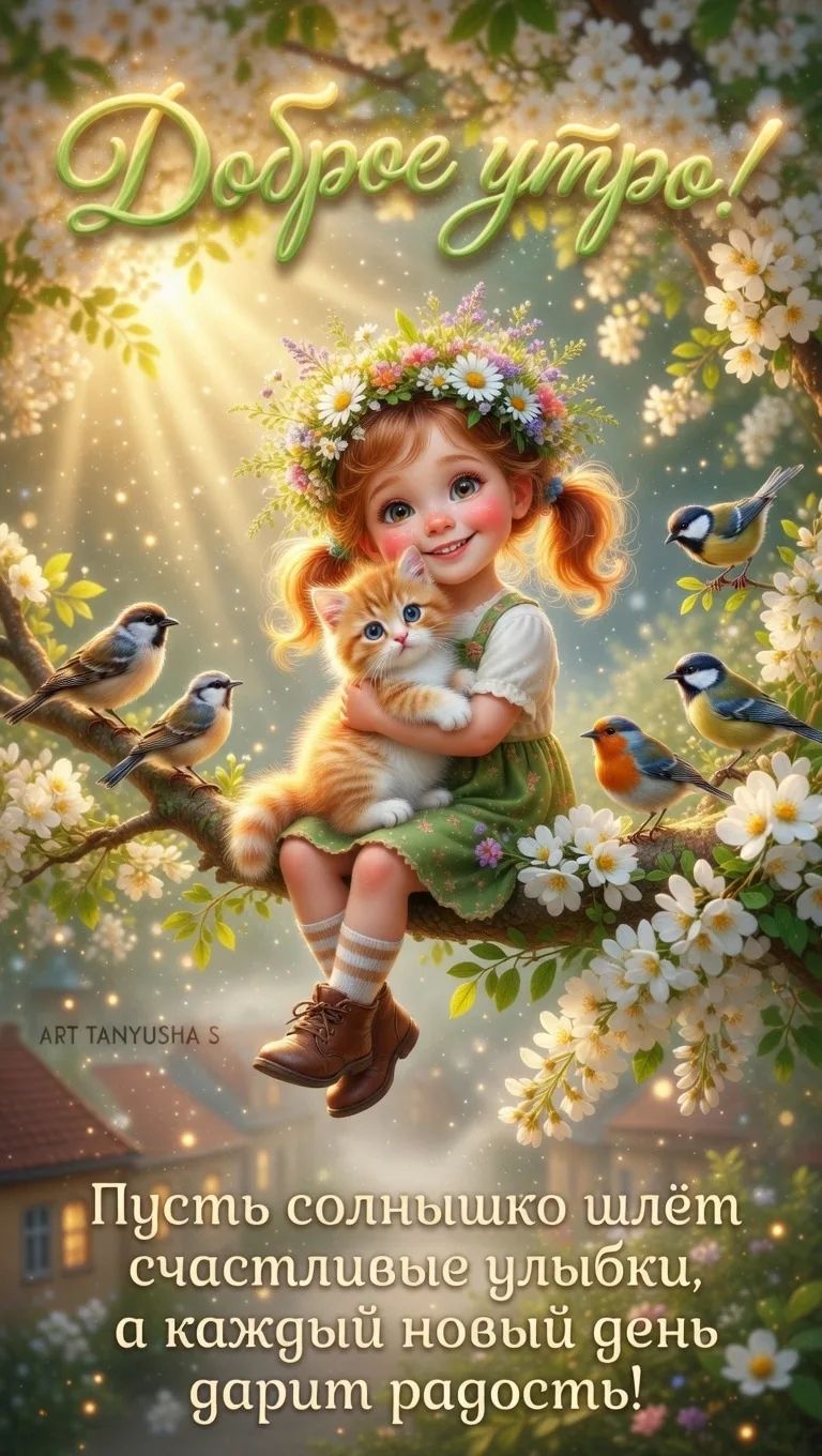 Доброе утро! ART TANYUSHA S Пусть солнышко шлёт счастливые улыбки, а каждый новый день дарит радость!