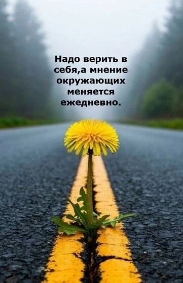 Надо верить в себя, а мнение окружающих меняется ежедневно.
