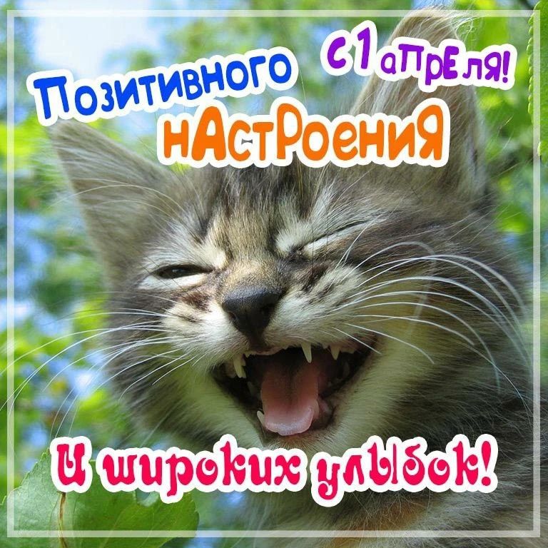 Позитивного С 1 апреля! Настроения И широких улыбок!
