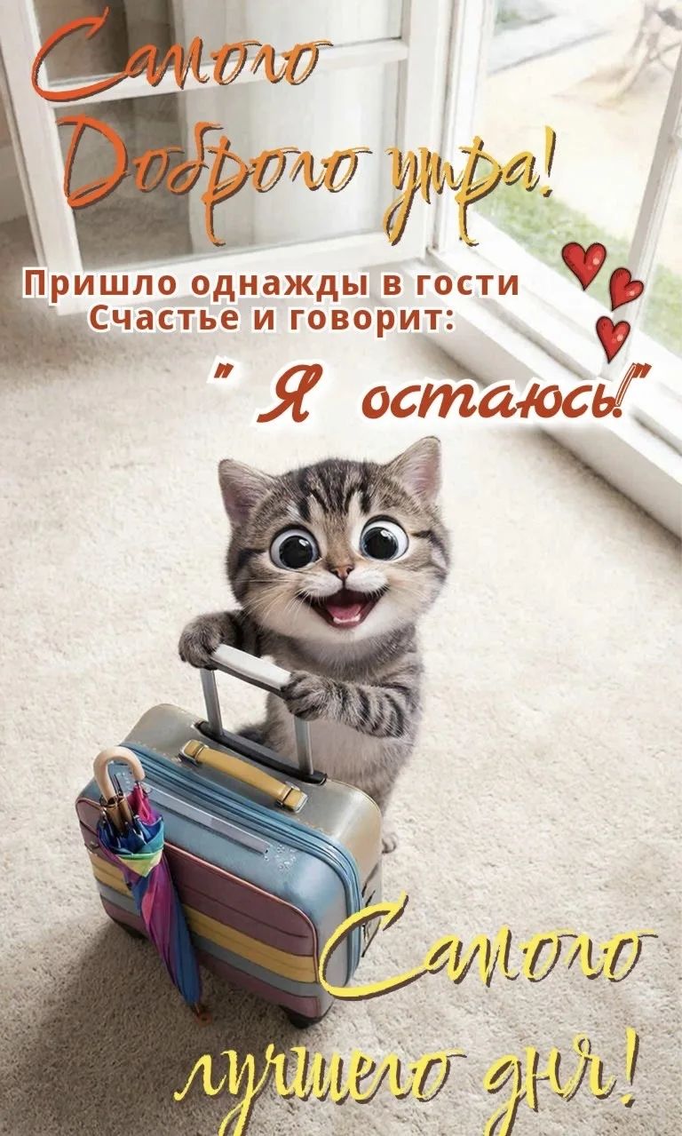 Самого Доброго утра! Пришло однажды в гости Счастье и говорит: 