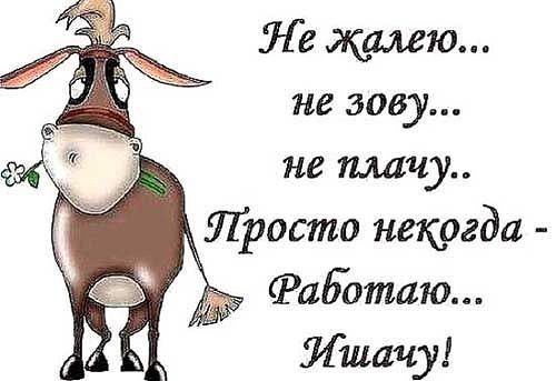 Не жалемю... Не зов... Не плачу.. Лпросто некогда  »» фаботат... Ишачу!