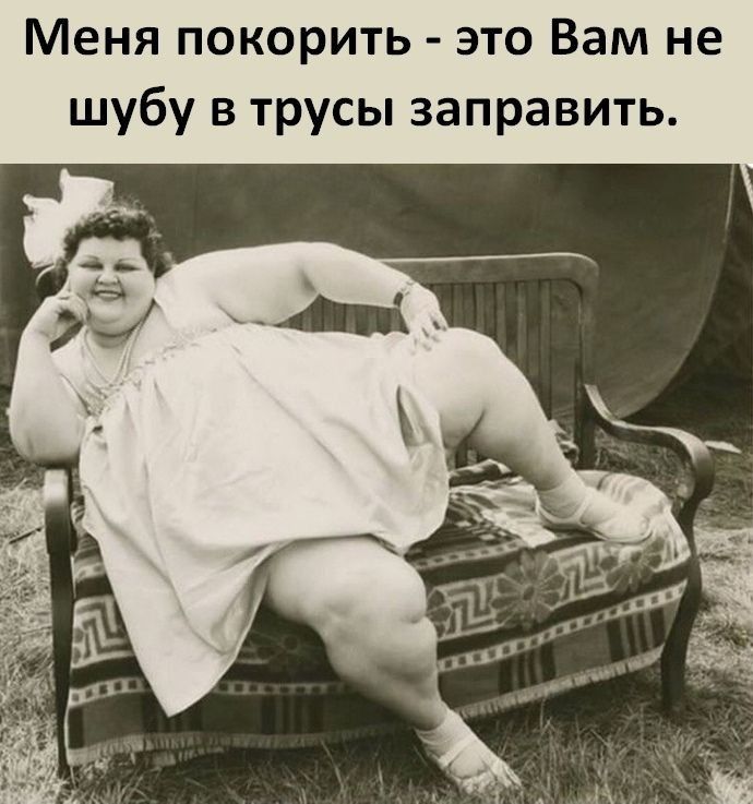 Меня покорить это Вам не шубу в трусы заправить