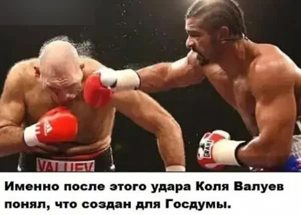 Именно после этого удара Коля Валуев понял что создан для Госдумы