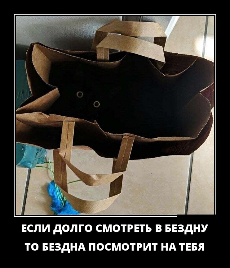 ЕСЛИ дОЛГО СМОТРЕТЬ В БЕЗДНУ ТО БЕЗДНА ПОСМОТРИТ НА ТЕБЯ