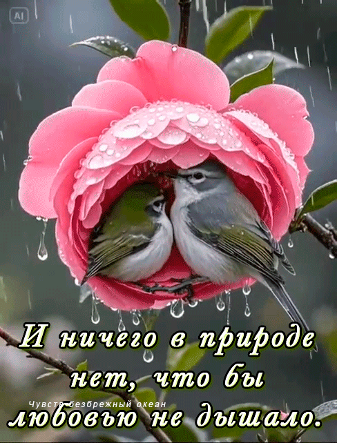 И ничего в природе нет, чтобы любовью не дышало.