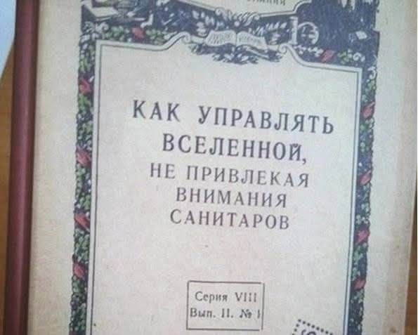 КАК УПРАВЛЯТЬ ВСЕЛЕННОЙ, НЕ ПРИВЛЕКАЯ ВНИМАНИЯ САНИТАРОВ

Серия VIII
Вып. II. № 1