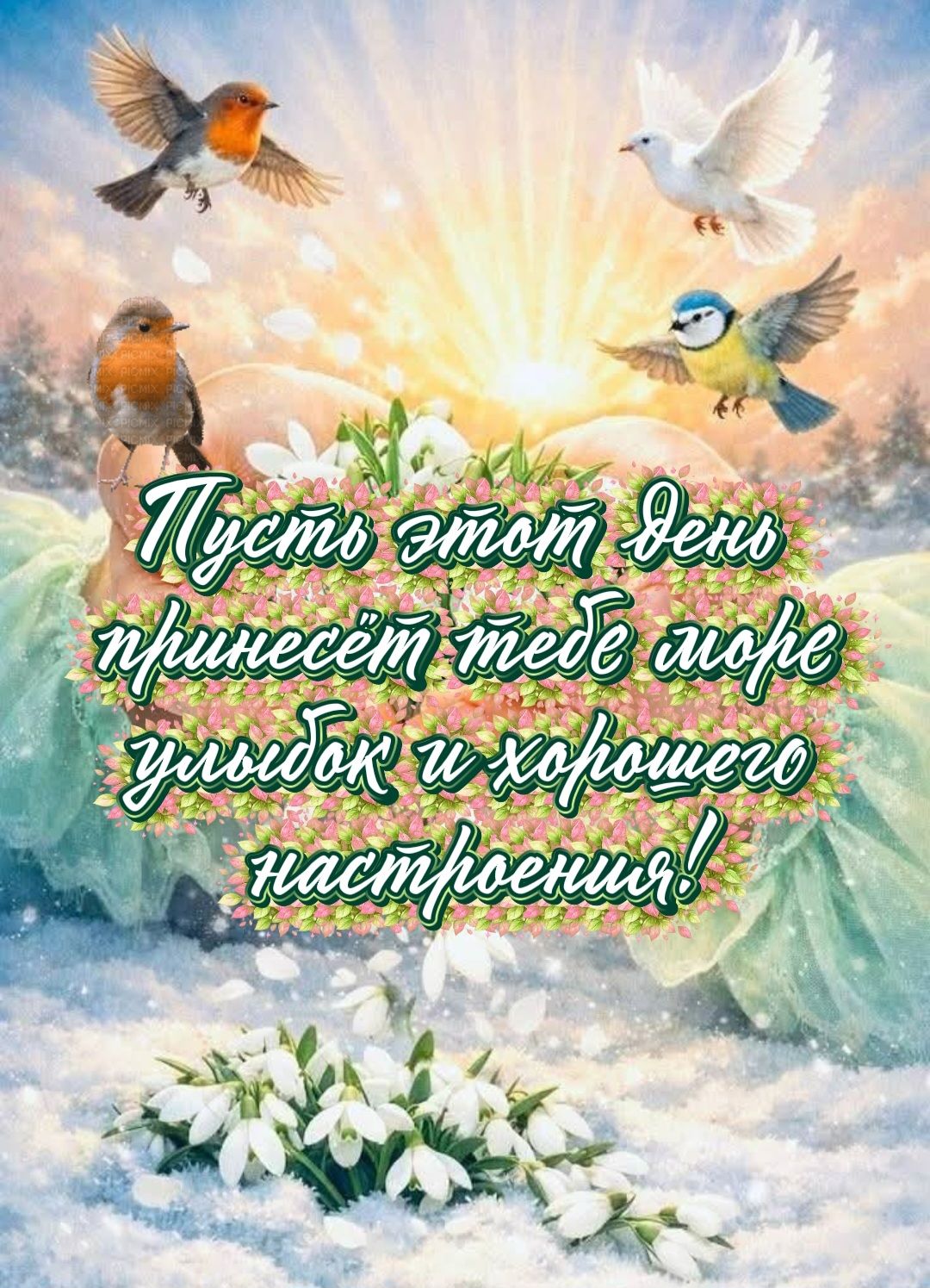 Пусть этот день принесёт тебе море улыбок и хорошего настроения!