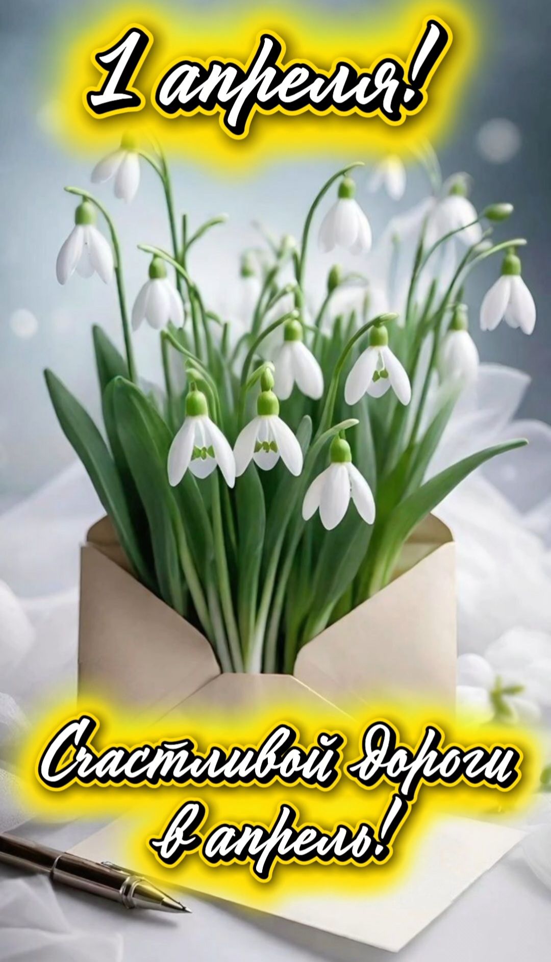 1 апреля! Счастливой дороги в апрель!