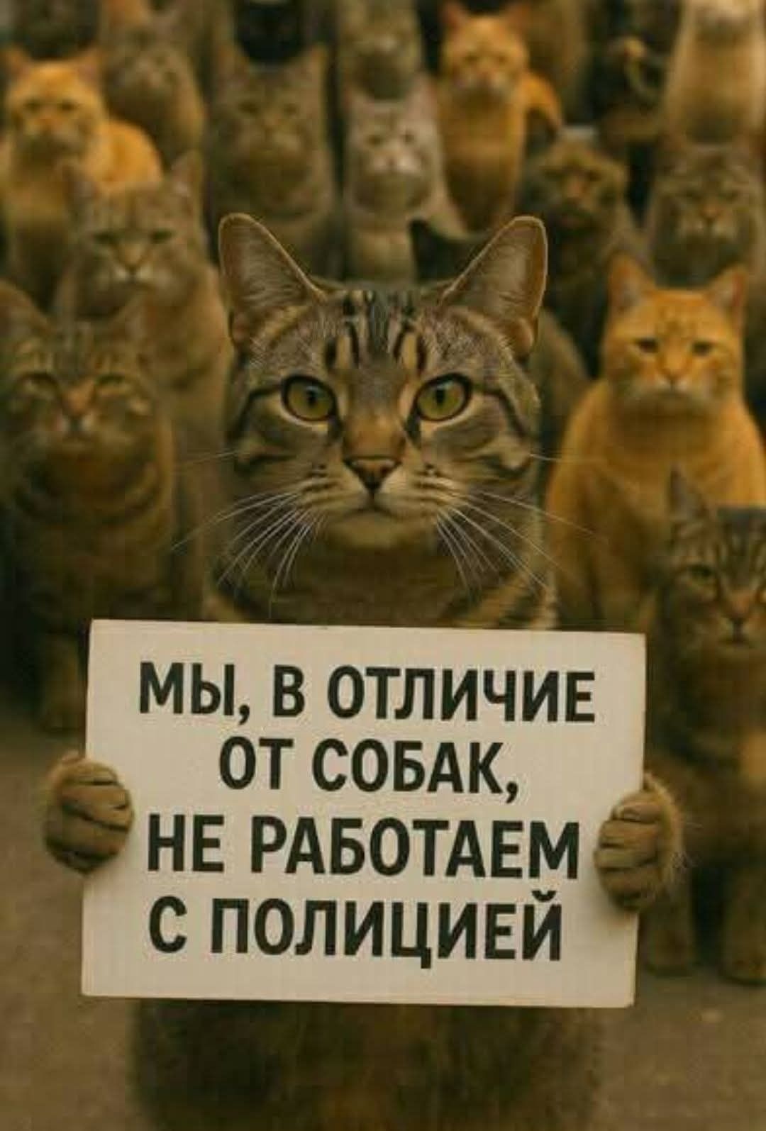 МЫ, В ОТЛИЧИЕ ОТ СОБАК, НЕ РАБОТАЕМ С ПОЛИЦИЕЙ