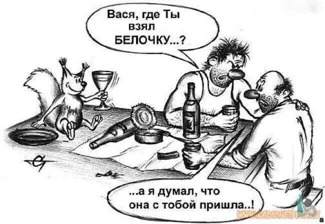 Вася, где Ты взял БЕЛОЧКУ...? ...а я думал, что она с тобой пришла..!