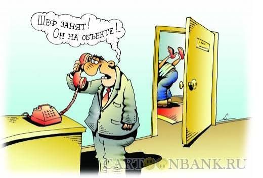 Шеф занят! Он на объекте!