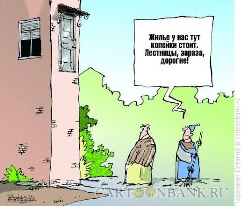 Жилье у нас тут копейки стоит. Лестницы, зараза, дорогие!
