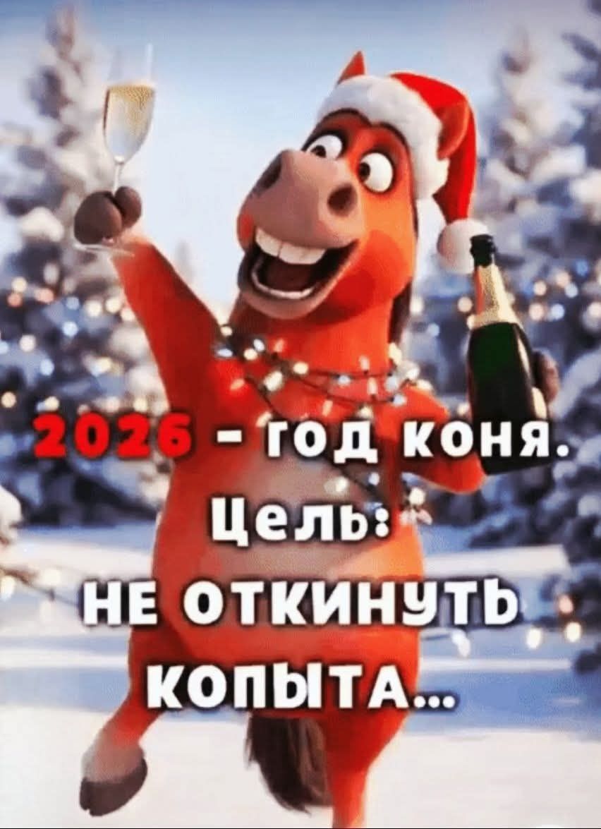 2026 - год коня. Цель: НЕ ОТКИНТЬ КОПЫТА...