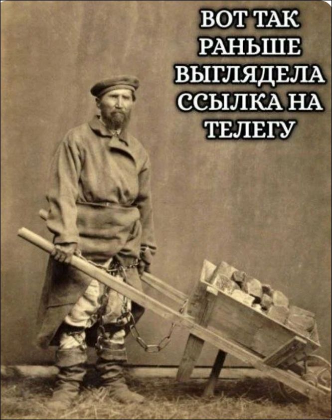 ВОТ ТАК РАНЬШЕ ВЫГЛЯДЕЛА ССЫЛКА НА ТЕЛЕГУ