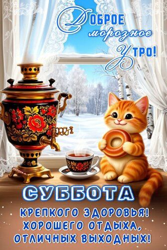 Доброе морозное утро! Суббота крепкого здоровья! Хорошего отдыха, отличных выходных!