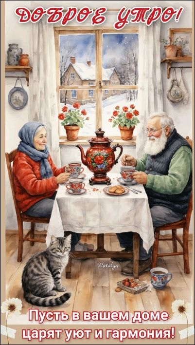 Доброе утро! Пусть в вашем доме царят уют и гармония!