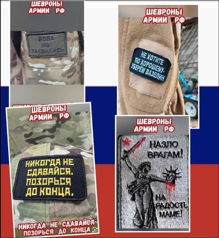 ШЕВРОНЫ АРМИИ РФ. НИКОГДА НЕ СДАВАЙСЯ. ПОЗОРСЯ ДО КОНЦА. НАЗЛО ВРАГАМ! НА РАДОСТЬ МАМЕ!