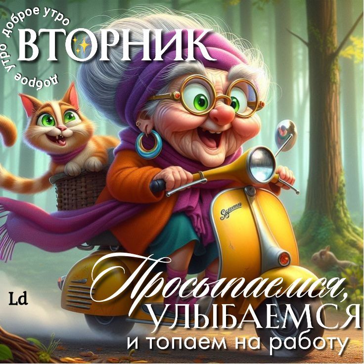 Доброе утро Вторник. Просыпаемся, улыбаемся и топаем на работу.