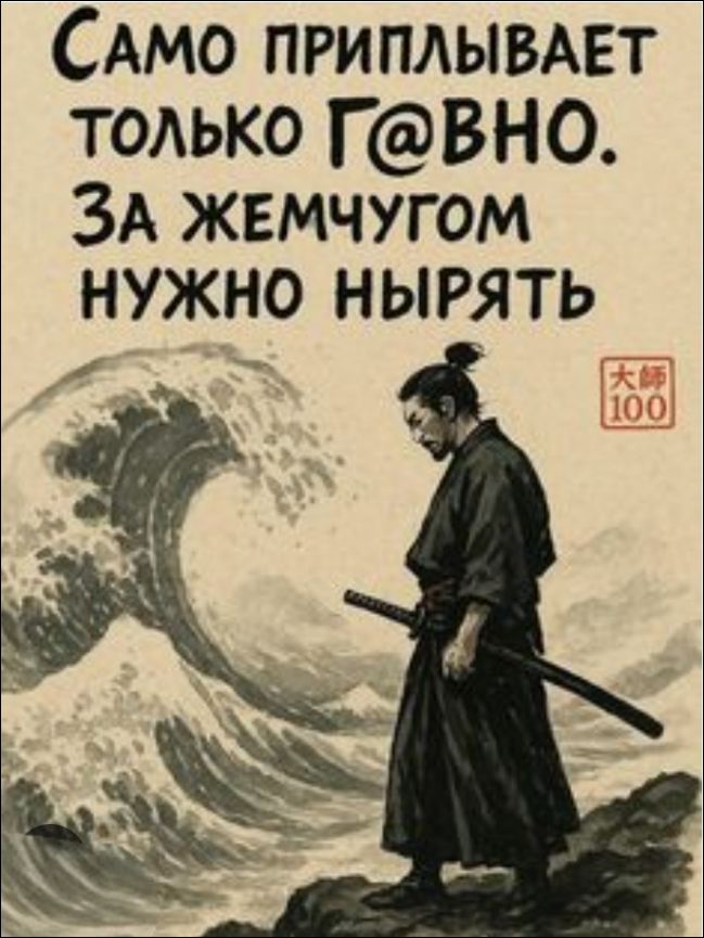 Само приплывает только Г@ВНО. За жемчугом нужно нырять. 大師 100