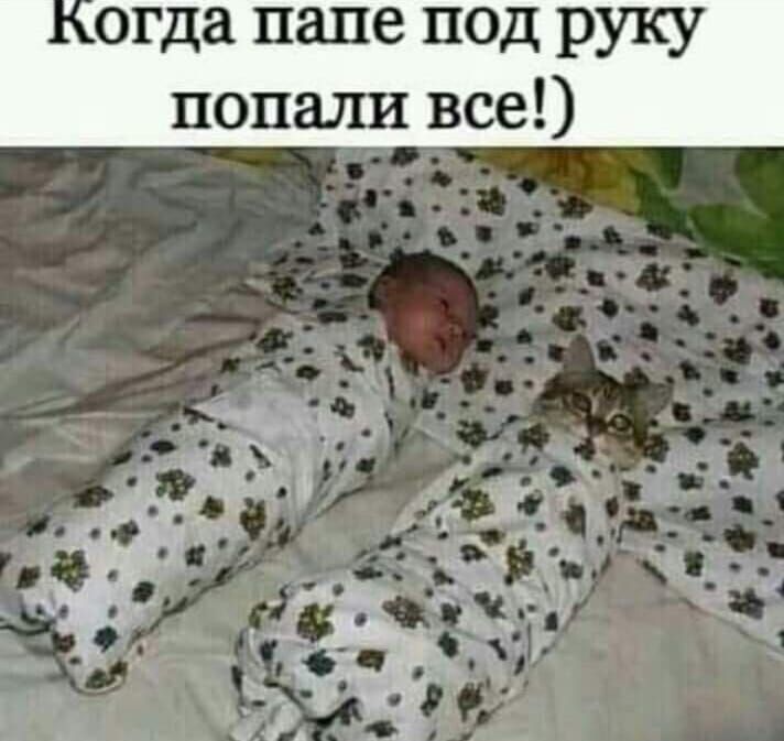 Когда папе под руку попали все!)
