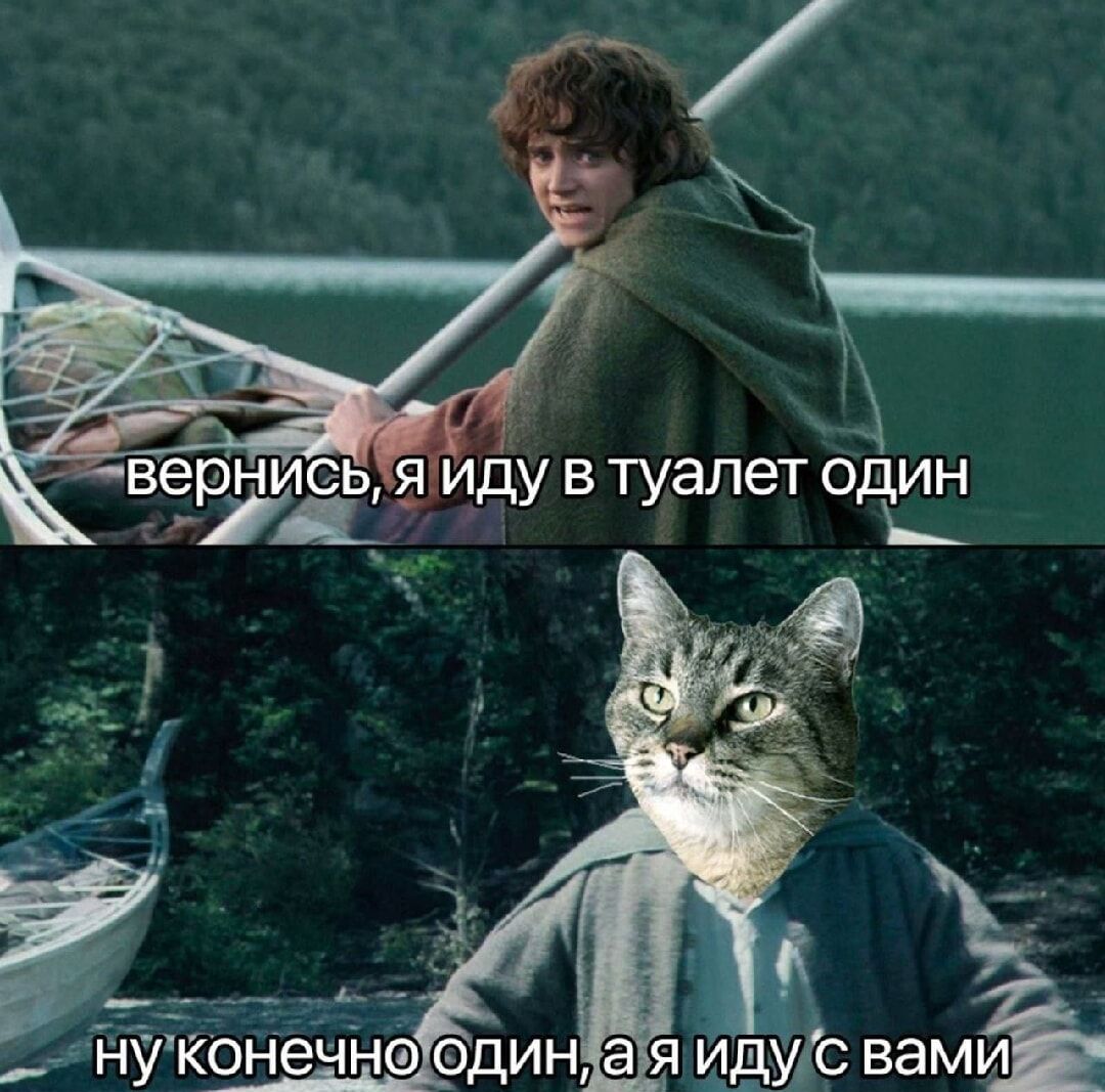 вернись, я иду в туалет один
ну конечно один, а я иду с вами