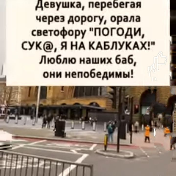 Девушка, перебегая через дорогу, орала светофору 