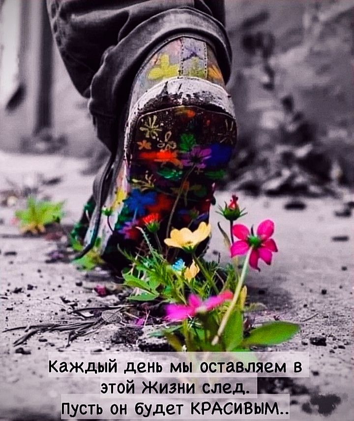 Каждый день мы оставляем в этой Жизни след. Пусть он будет КРАСИВЫМ..