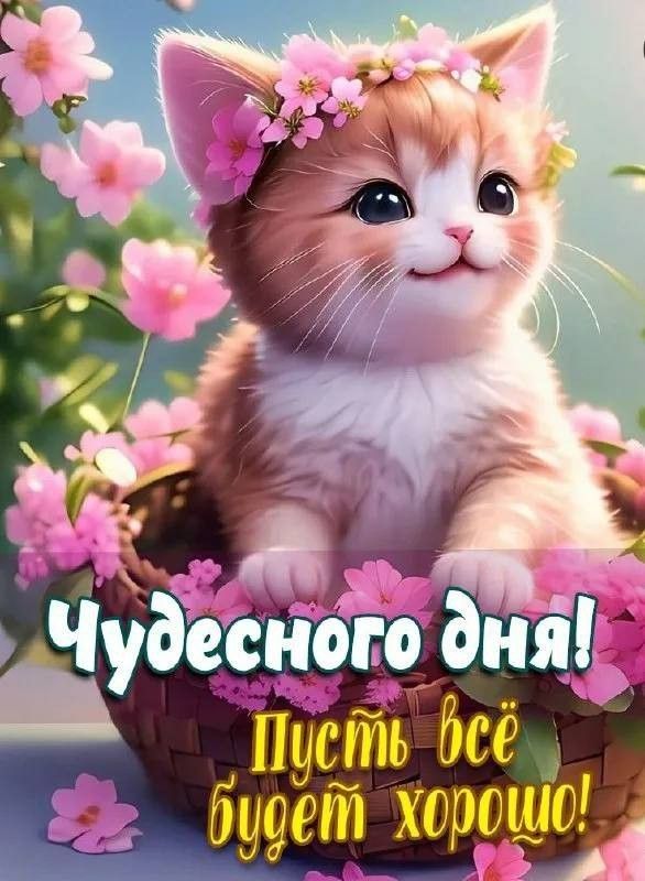 Чудесного дня! Пусть всё будет хорошо!