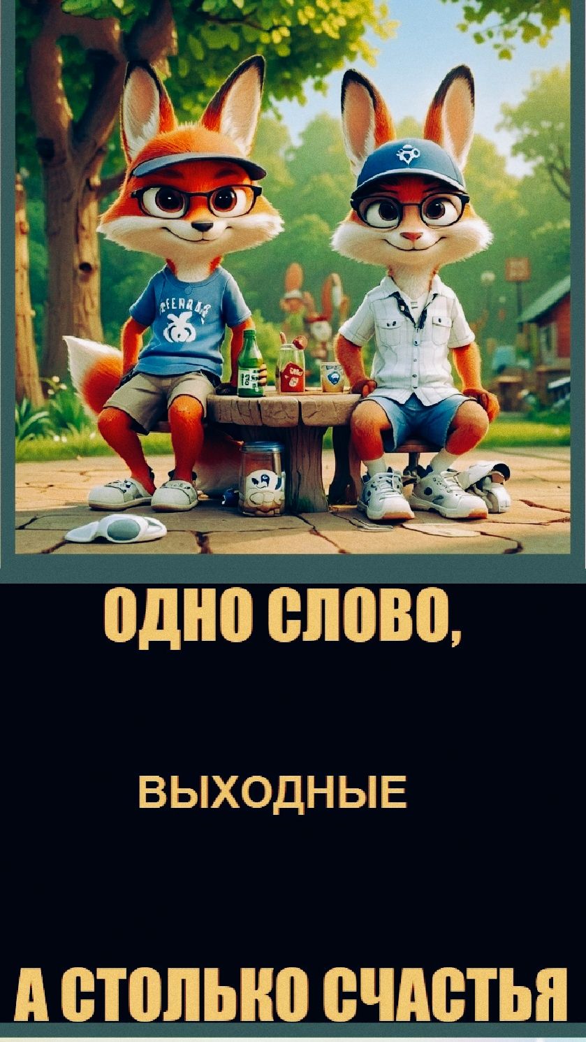 ОДНО СЛОВО,
ВЫХОДНЫЕ
А СТОЛЬКО СЧАСТЬЯ