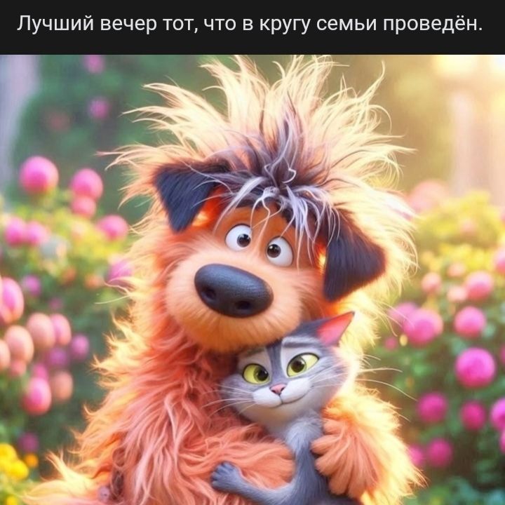 Лучший вечер тот, что в кругу семьи проведён.