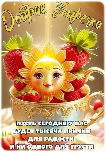 Доброе Утрешко
Пусть сегодня у вас будет тысяча причин для радости и ни одного для грусти.