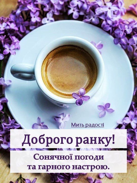 Добро́го ра́нку! Сонячної погоди та гарного настрою.