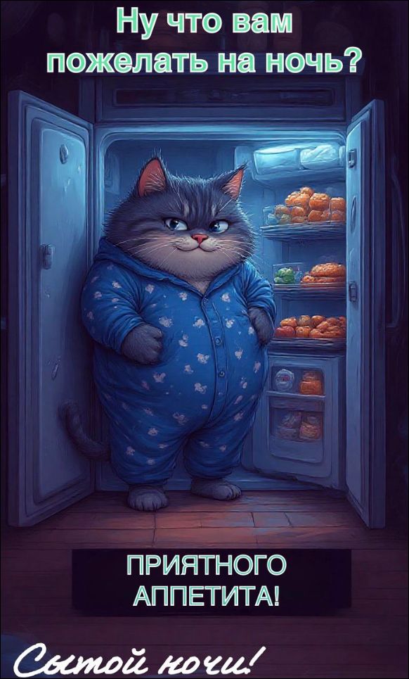 Ну что вам пожелать на ночь? ПРИЯТНОГО АППЕТИТА! Сытой ночи!