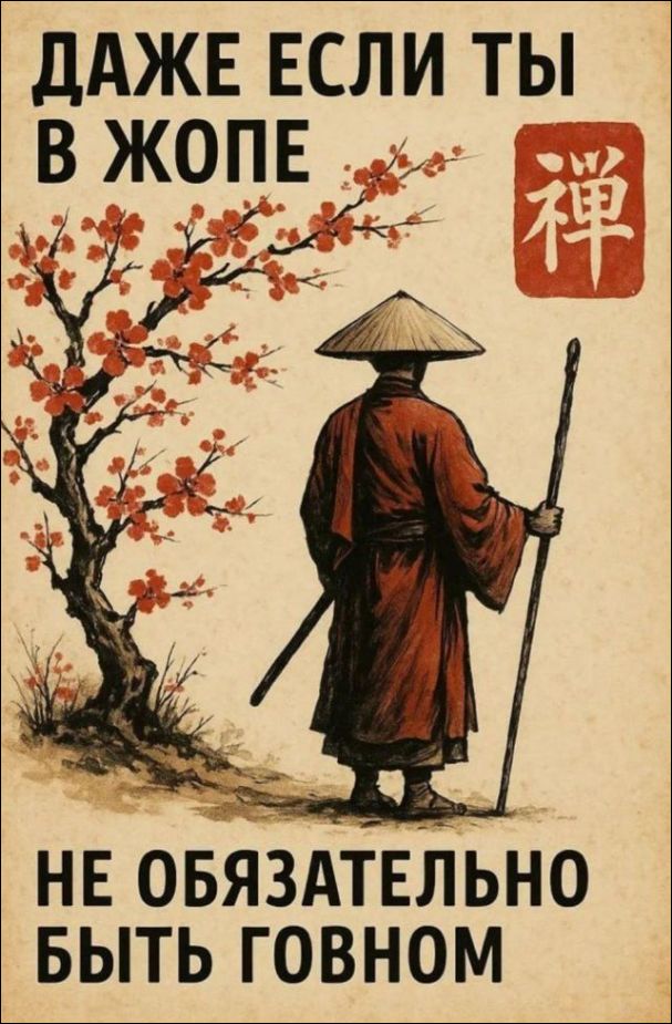 ДАЖЕ ЕСЛИ ТЫ В ЖОПЕ НЕ ОБЯЗАТЕЛЬНО БЫТЬ ГОВНОМ